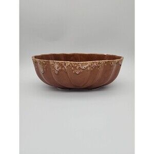 Vintage Cookson #603 USA Planter Brown Speckled Glaze